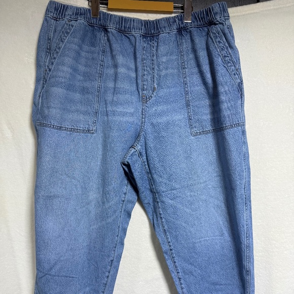 Madewell Women's Jeans 3X Pull-On Relaxed Beswick - Elastic Waist - Picture 1 of 9